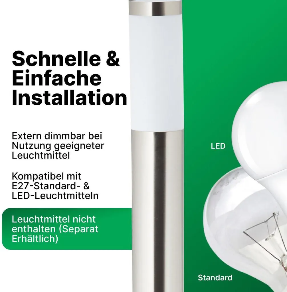 Applique Brilliant Chorus E27 20W en acier inoxydable IP44 - 5