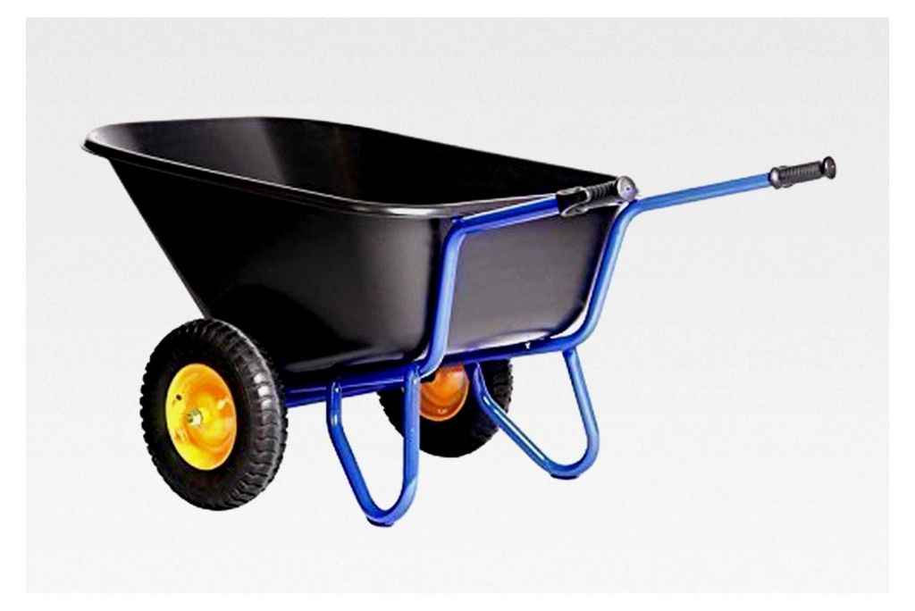 Schubkarre 293L bis 250kg Garten Bauschubkarre mit Luftreifen und Stahlfelge 2 Rad 400-8 6PR