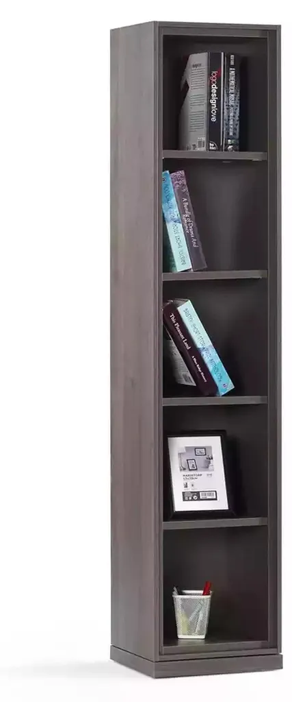 Étagère pour enfants en bois gris bibliothèque de rangement ludique