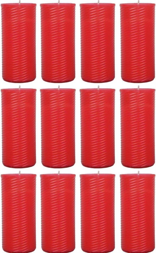 Candela di ricambio N3 rossa H13 cm (confezione da 12) – Immagine del prodotto 