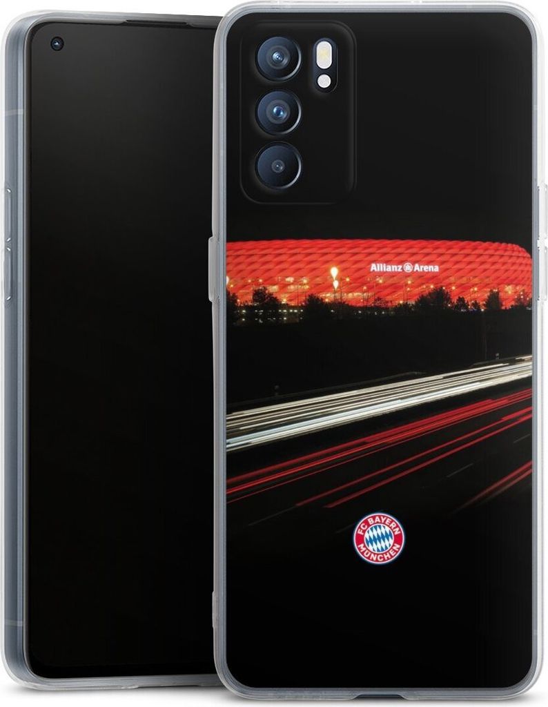 DeinDesign Handyhülle für Oppo Reno 6 5G Silikon Hülle Case Smartphone Schutzhülle FC Bayern München FCB Stadion