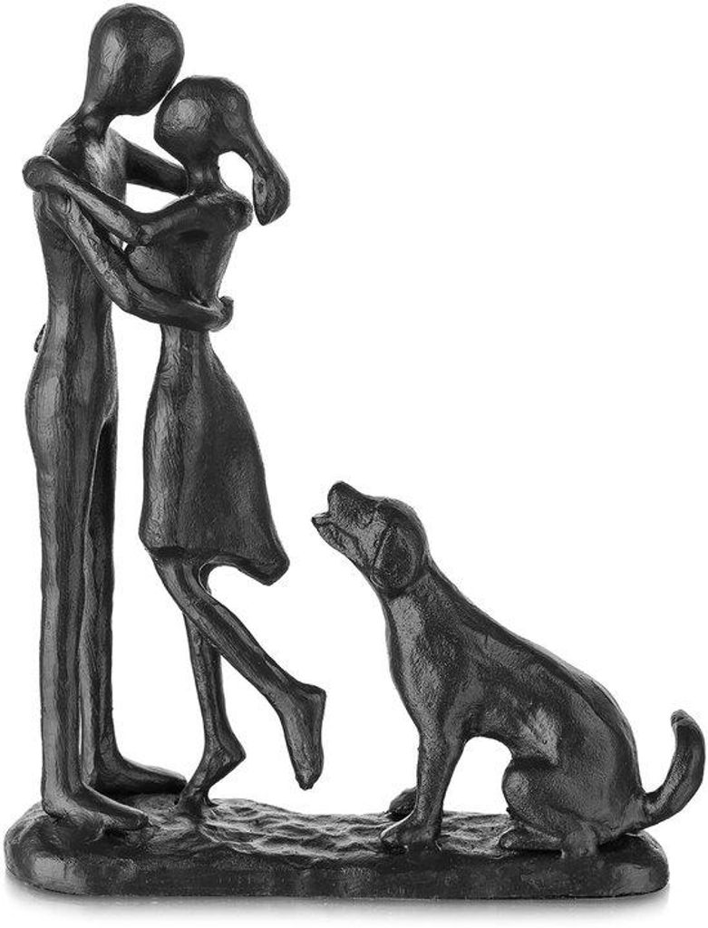 IJzeren Liefdesbeeld voor Koppels, Zwart Metalen Beeld voor Huisdecoratie, Kerstcadeau, Bruiloftgeschenk