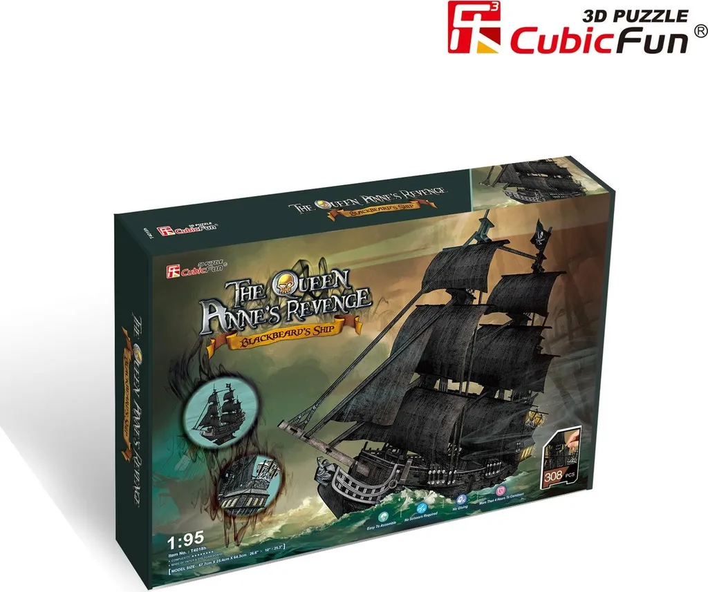 Puzzle 3D Bateau Pirate - Activité de Loisir Créatif pour Famille DIY
