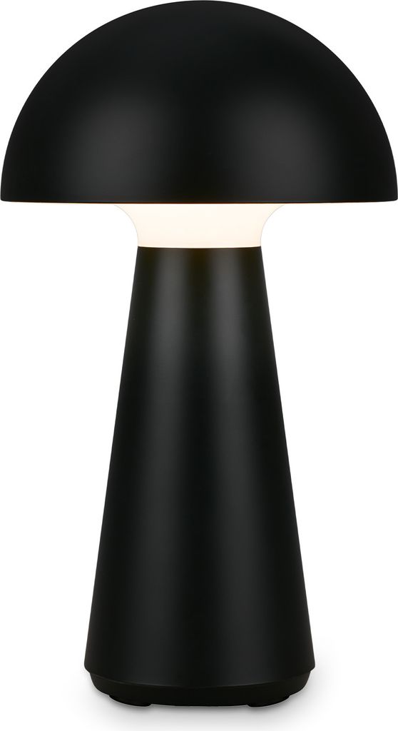 LED Akku-Tischleuchte Tischlampe für innen außen Garten USB IP44 schwarz Pilz