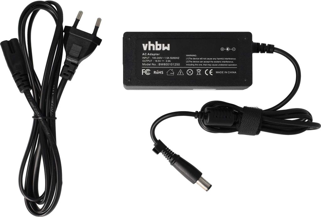 vhbw Netzteil kompatibel mit HP Compaq Business nx7400, nx8420, nx7300, NX6120, NX6115, NX6130, nx6320, nx6325, nx6310, nx6315 Notebook - 200 cm, 65 W