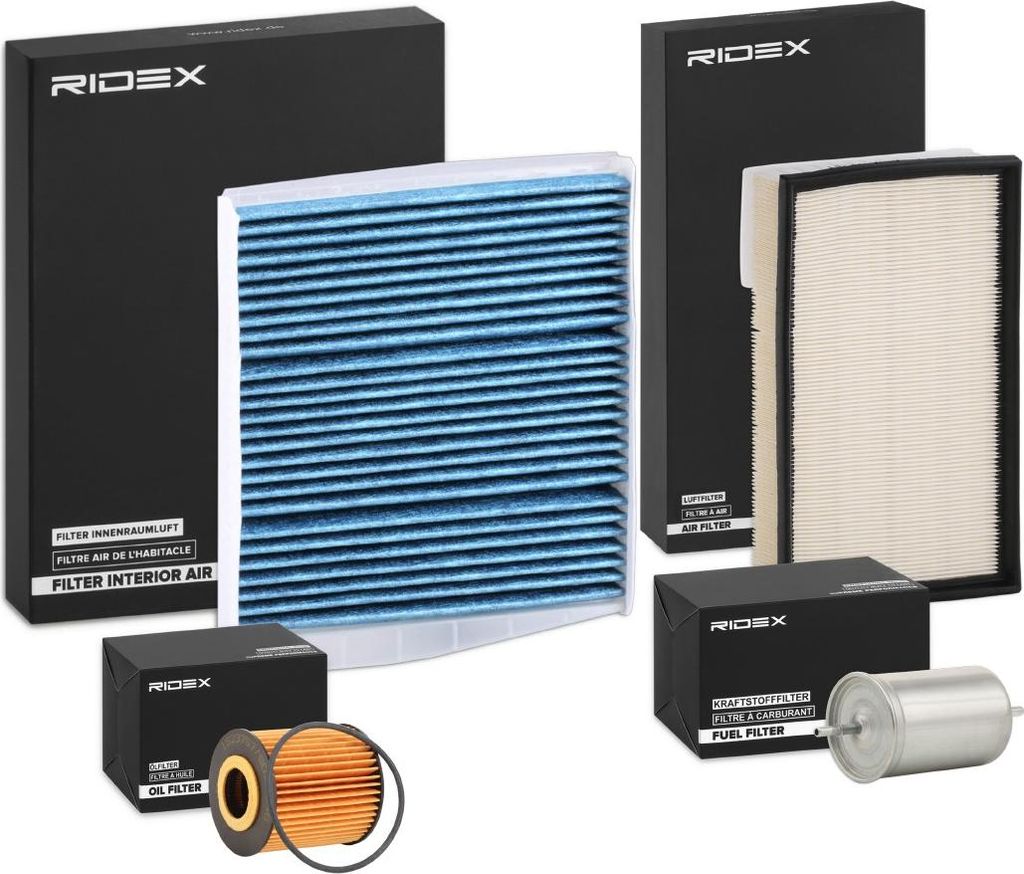 RIDEX Filterset Inspektionspaket Filtersatz für VOLVO V70 II (285) S60 I (384) XC70 Cross Country (295) S80 I (184)
