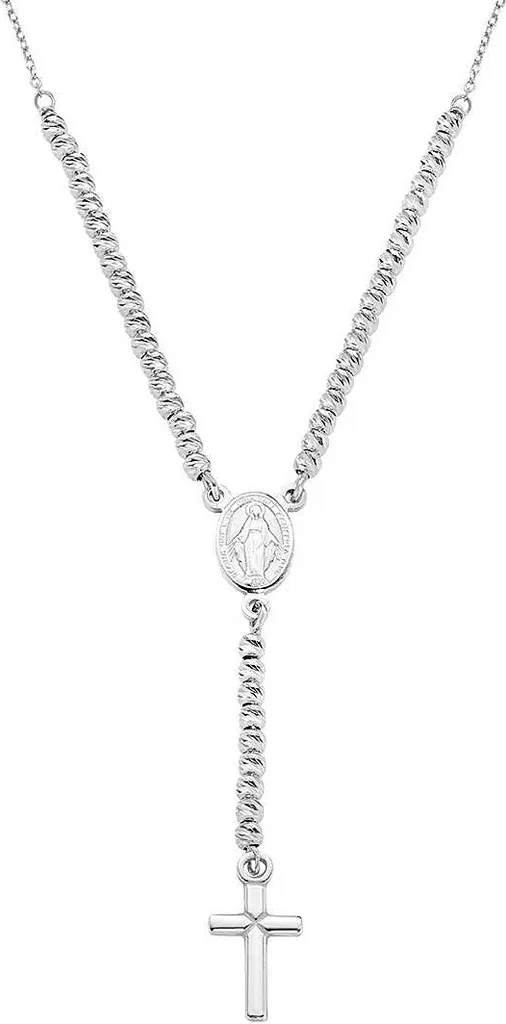 Collana Rosario Amen Argento 925 Collezione Croci Donna 43-49 cm