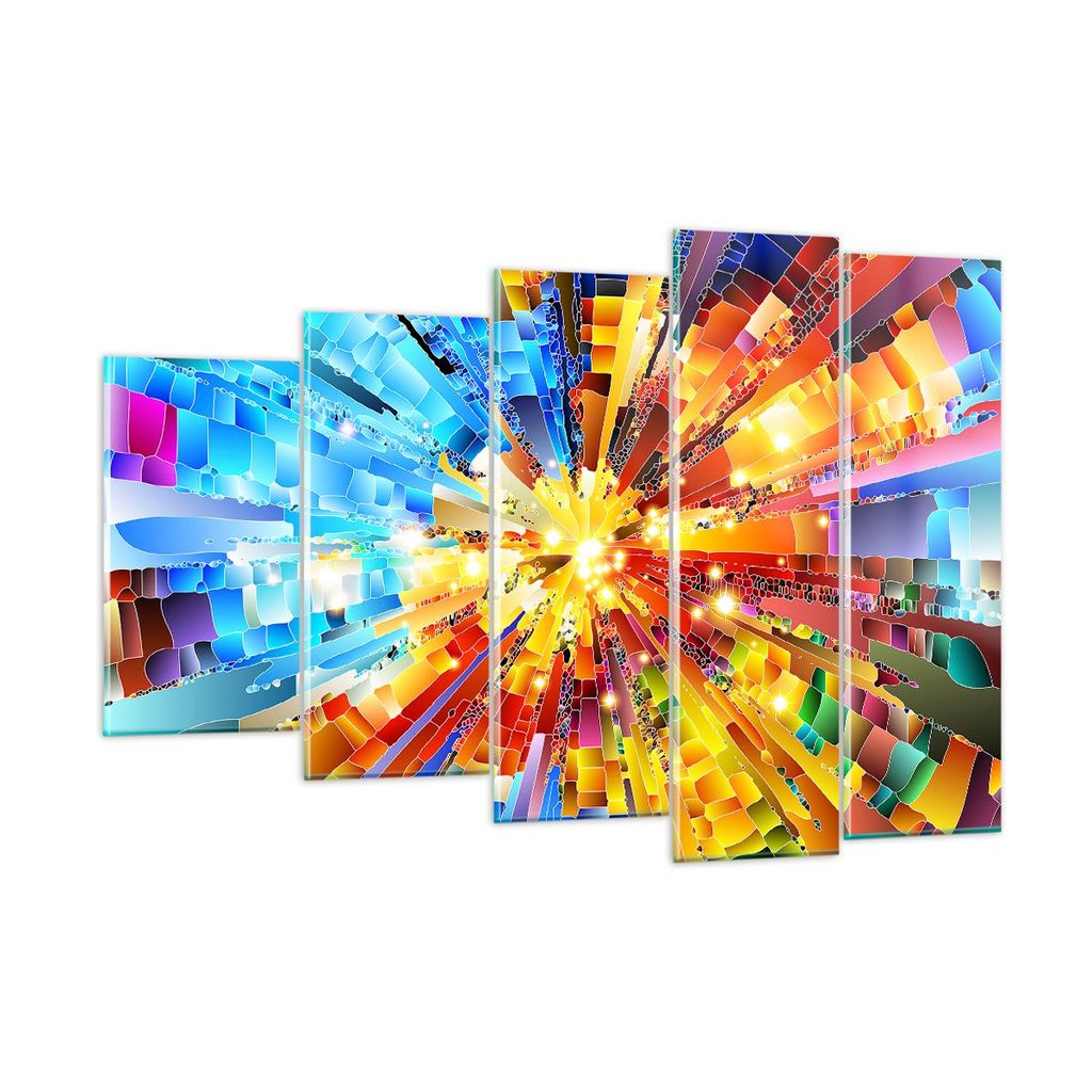 Bilder auf glas - Abstraktion modern - 150x100cm - Glasbilder - Wandbilder - Kunstdruck - zum Aufhängen bereit - Wanddekoration aus Glas - Glas Bi...