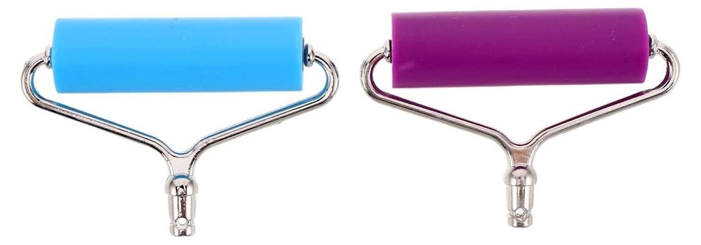 2 Stück Strassstein-Kunstwalzen – Bastel- und Druckwerkzeug – Klein für Stickerei, Basteln und Malen, 2,5 x 1,7 Zoll
