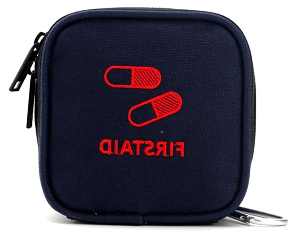 Tragbares Erste-Hilfe-Set für Reisen, Mini-Medizin-Aufbewahrungstasche, Notfalltasche für Zuhause, Auto, Camping und Outdoor-Aktivitäten, blau