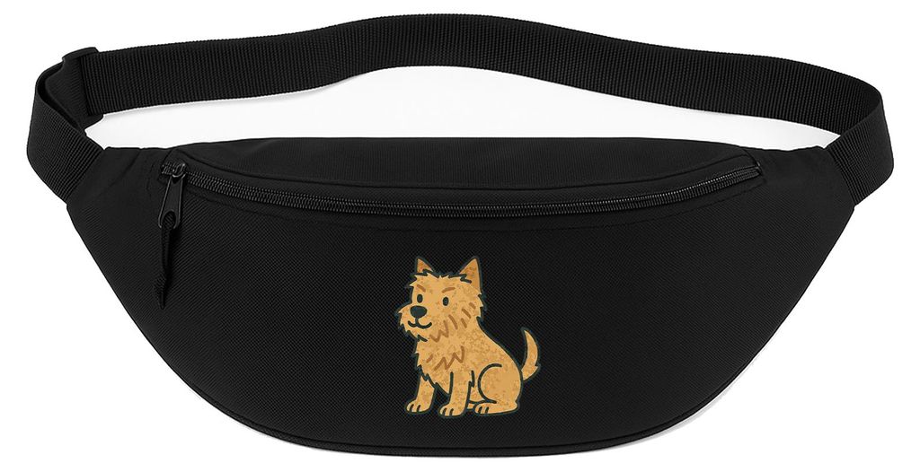 Huuraa Bauchtasche Norwich Terrier Comic Nori 2,5 Liter Black Polyester Crossbody Bag Geschenkidee