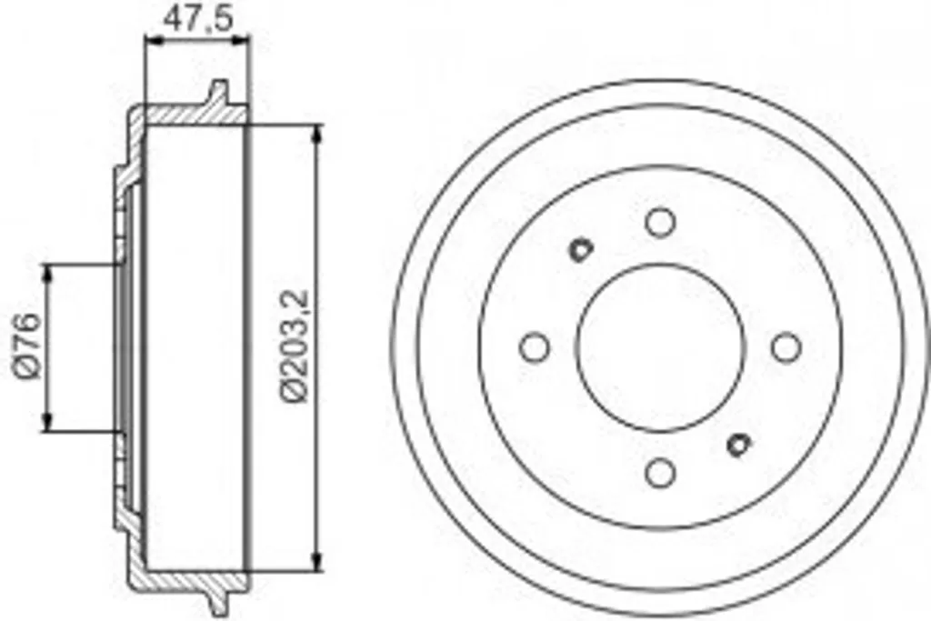 Tambour de frein arrière haute qualité pour Hyundai Elantra et Lantra