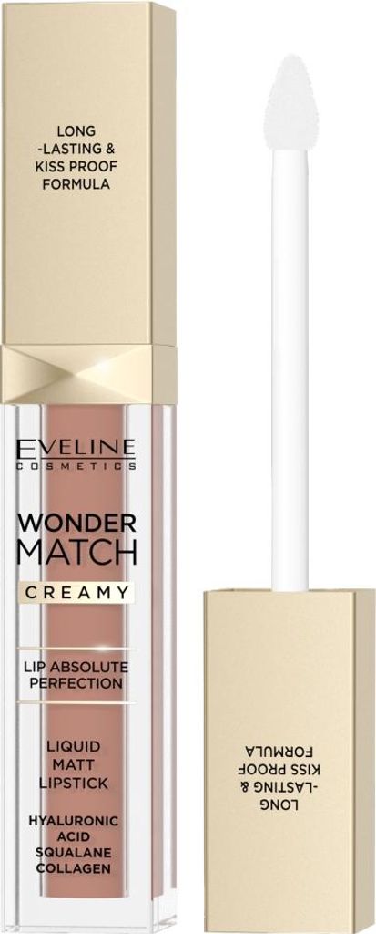Eveline Cosmetics Wonder Match Flüssiger Matte Lippenstift - Farbton 11 Milky Nude, 6.8 ml