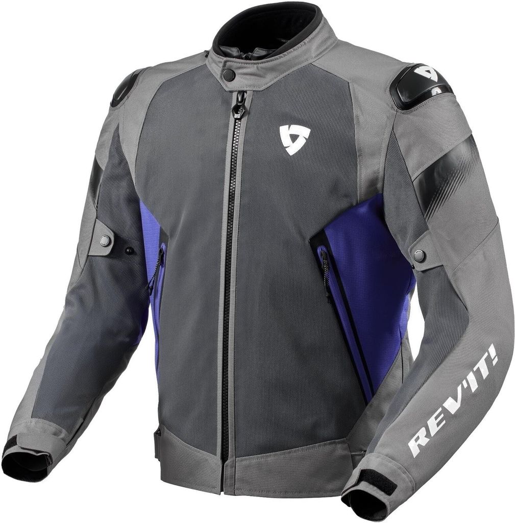Revit Control Air H2O wasserdichte Motorrad Textiljacke, grau/blau, L
