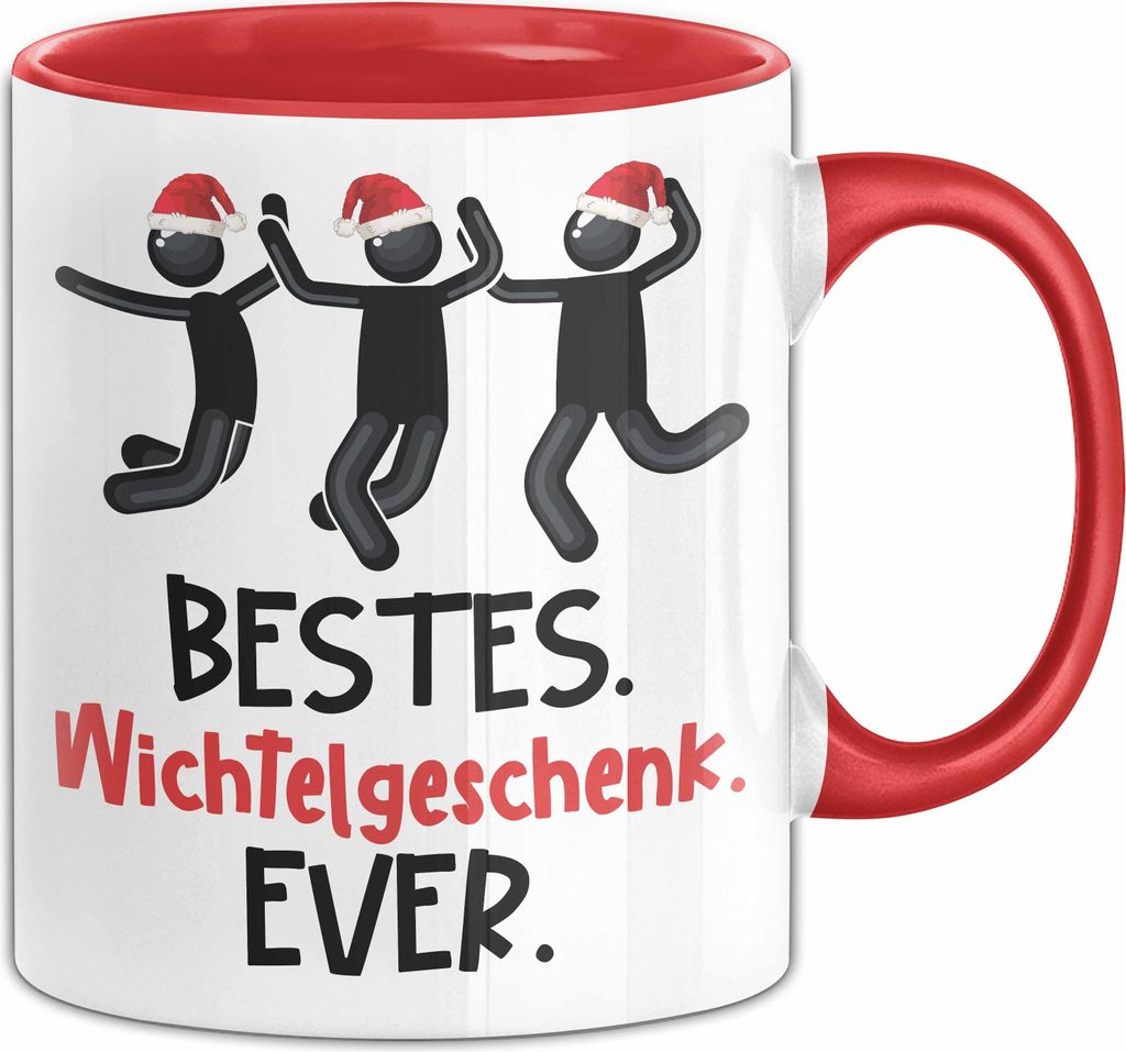 Wichtelgeschenk Tasse Geschenk bis 20€ Schrottwichtelgeschenk Schrottwichteln Bestes Wichtelgeschenk Ever Männer (Rot)