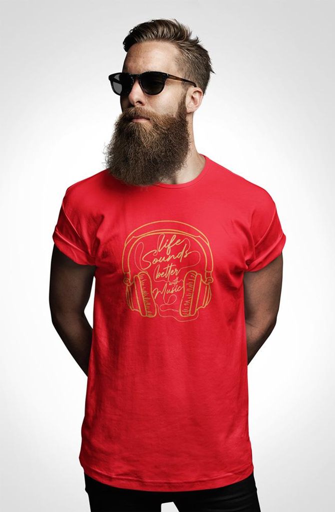 D&B Uni Polo ST00117 Life Sound Rot-Größe L