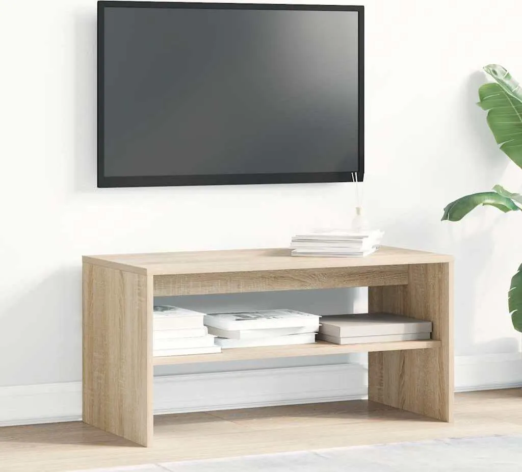 Mobile Porta TV Rovere Sonoma vidaXL 80cm | Sicuro e Facile da Pulire - 3