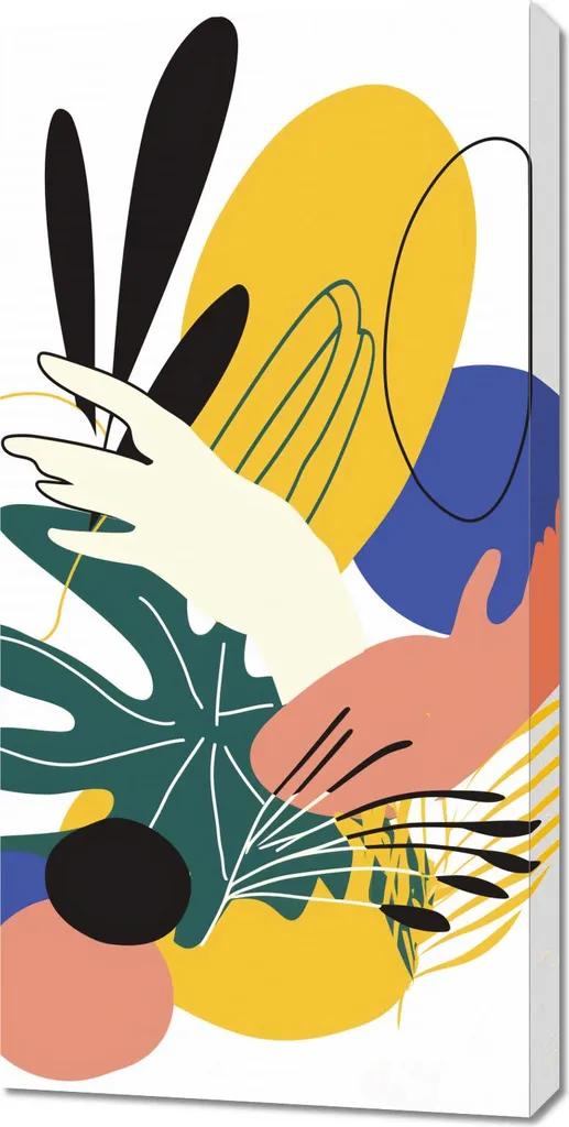 Quadro 50x100 Il Tocco dei Tropici - Tela Moderna Arredo Soggiorno