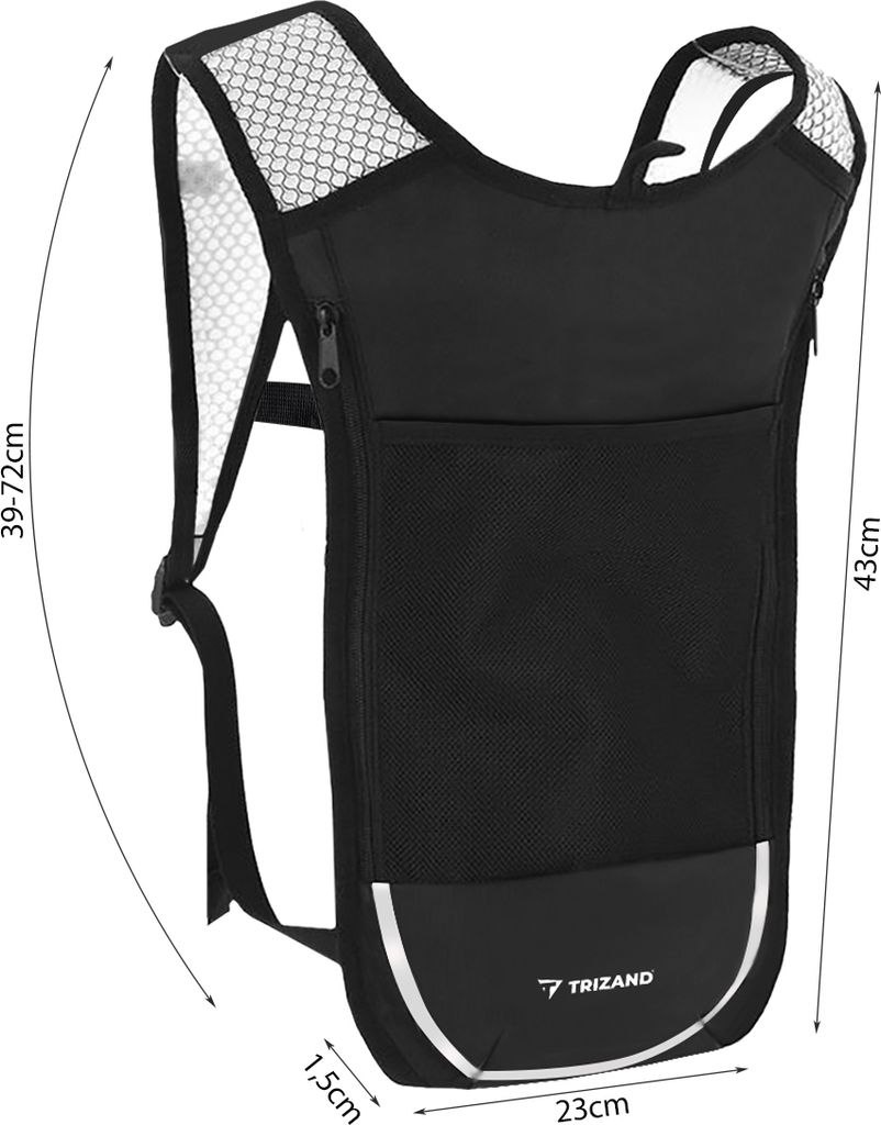 Trizand Rucksack mit Wasserblase - grau 23489 Produktbild 2