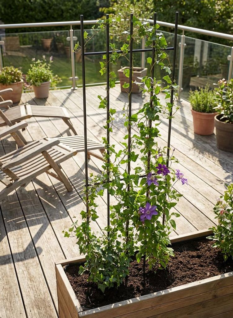 Garten Terrasse PERGOLA für Rankhilfe Rosen Metall schwarz