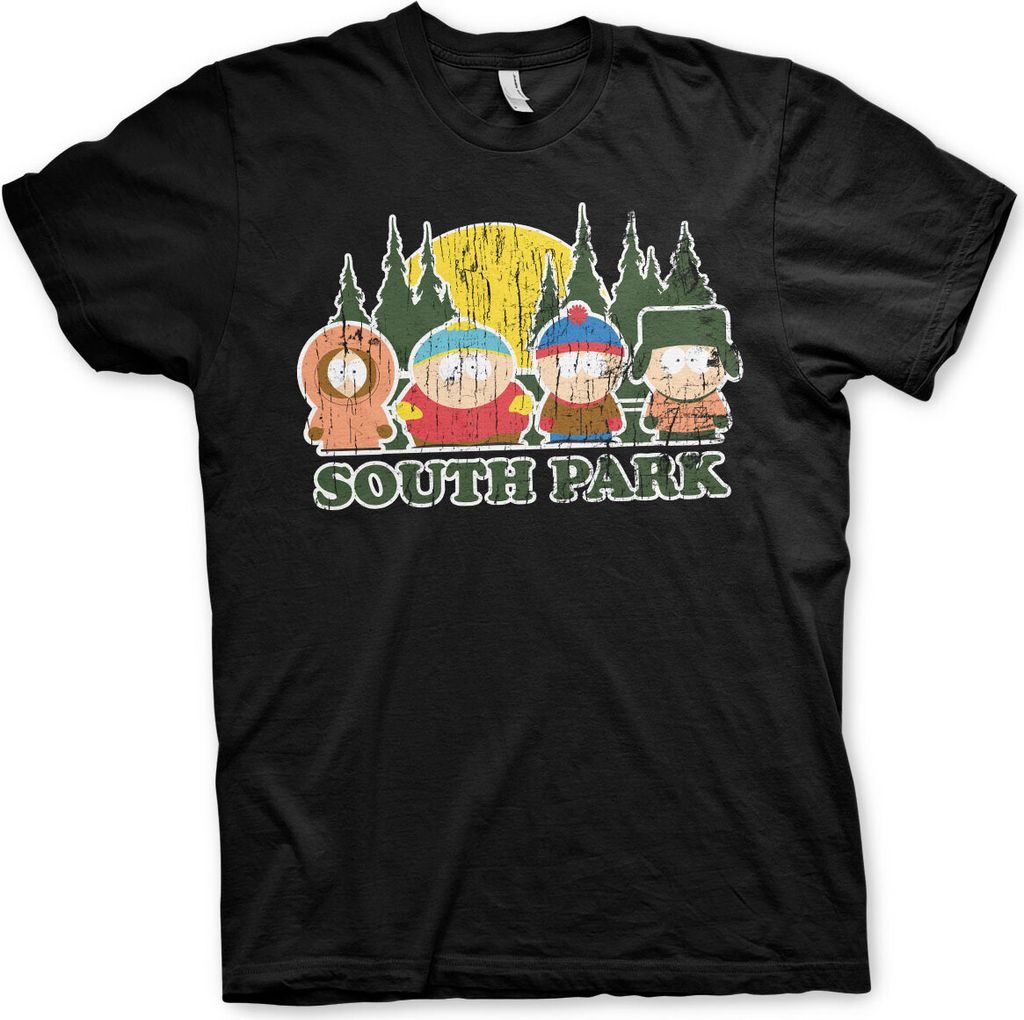 South Park Distressed T-Shirt - Small - Black