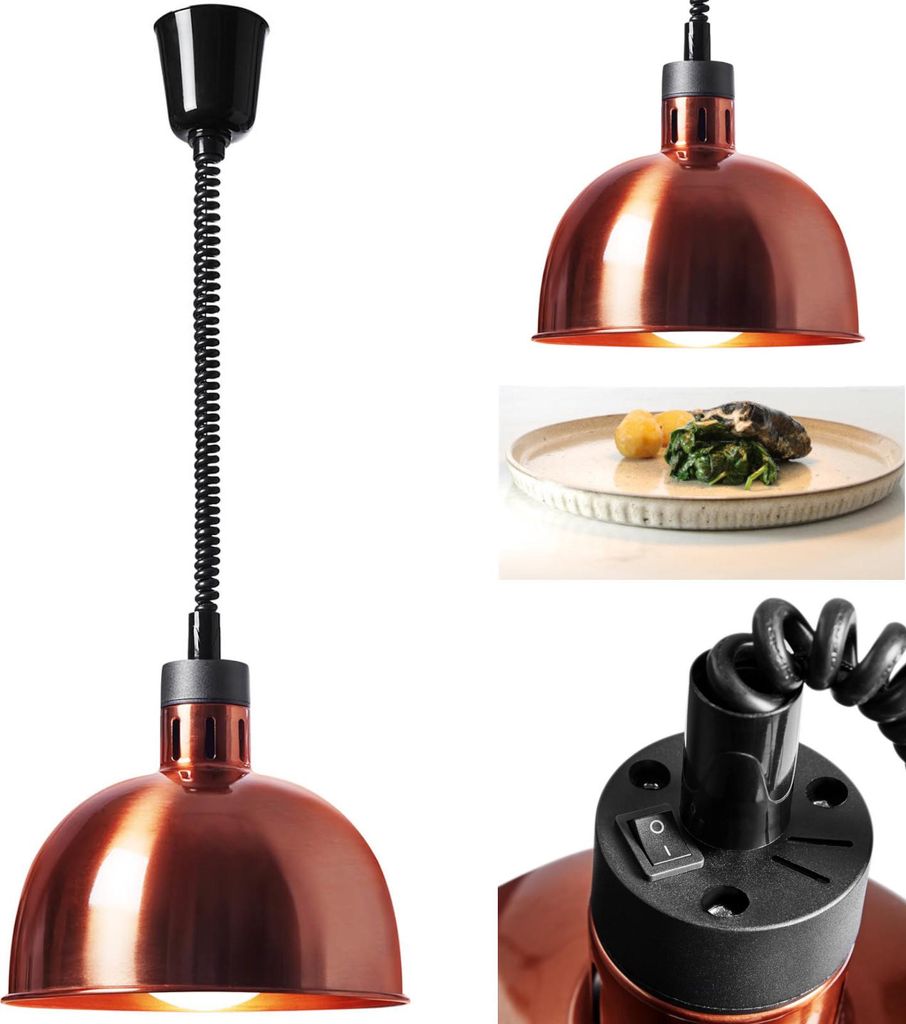 Expondo Royal Catering Teploměrná lampa – měděná – 29 x 29 Obrázek produktu 
