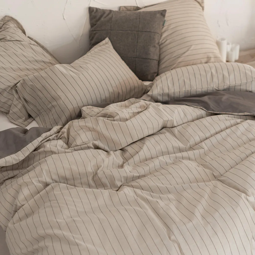 Housse de couette HappyFriday BASIC Beige pour lit simple 140 x 200 cm