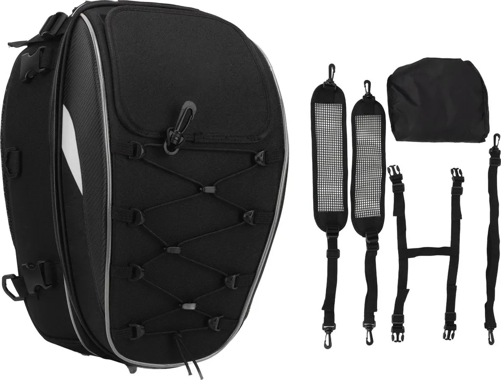 Sac de selle moto étanche blanc : gardez votre casque au sec sur dirtbike