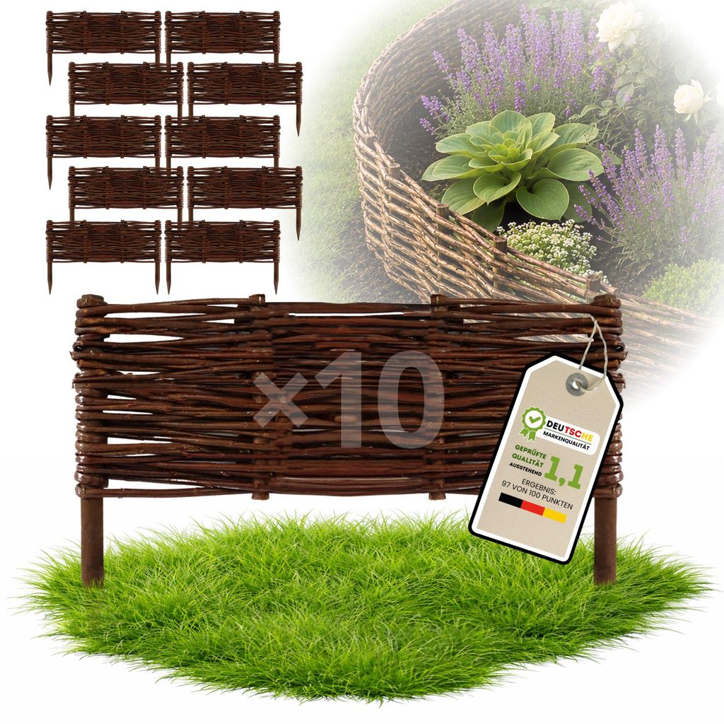 Floranica 10 kusů Vrbový plot 20 cm x 40 cm – Zahradní plot Obrázek produktu 