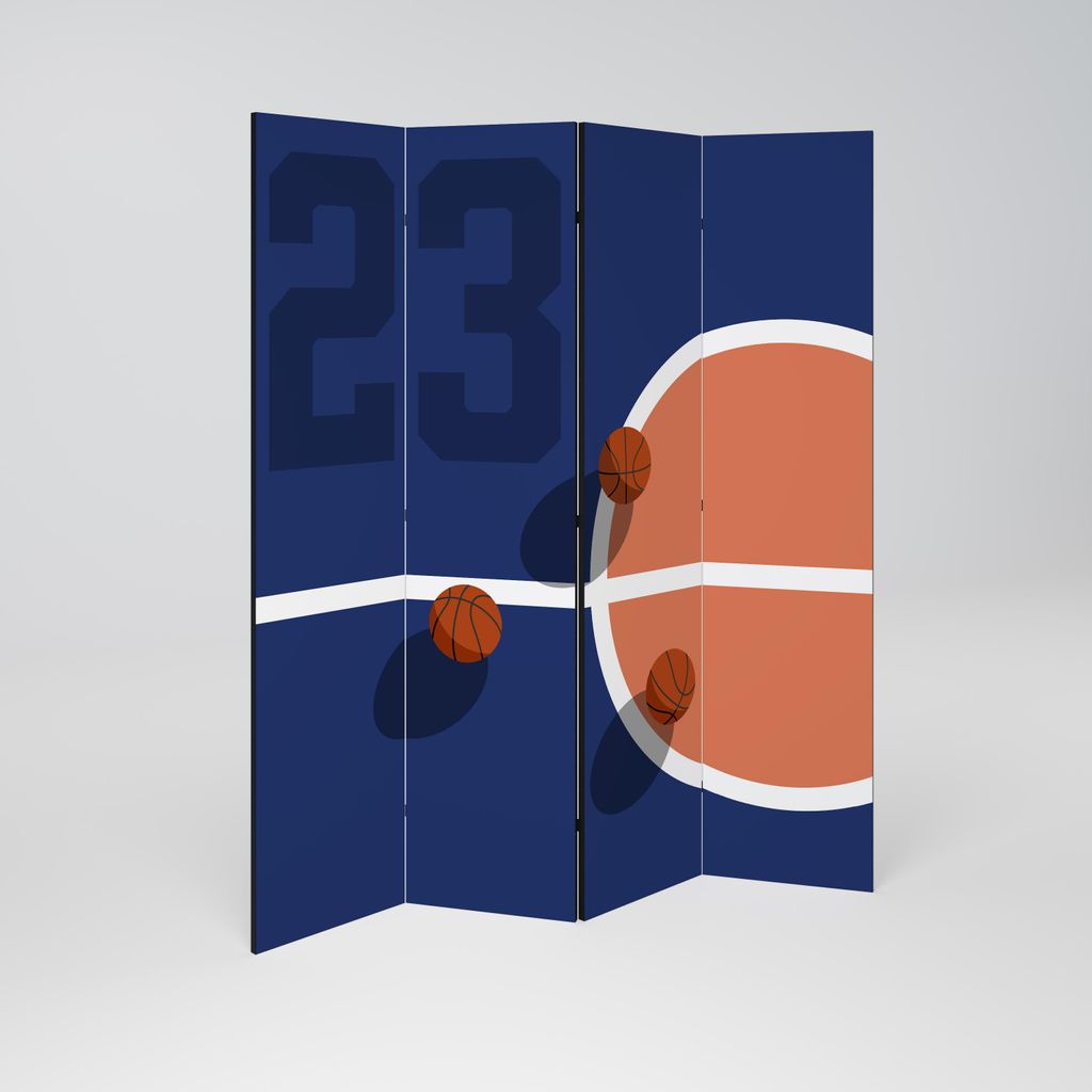SpaceRebels Paravent Raumteiler - 4-teilig Raumtrenner, Druck 2-Seite - Raumtrenner - Trennwand Wohnung - Room Divider - Spanische Wand Deko Modern...