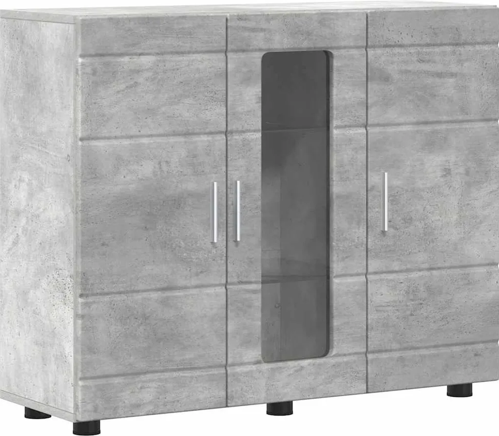 Mobiletto SYFAX™ Grigio Cemento 88,5 cm | Arredo Minimalista Moderno