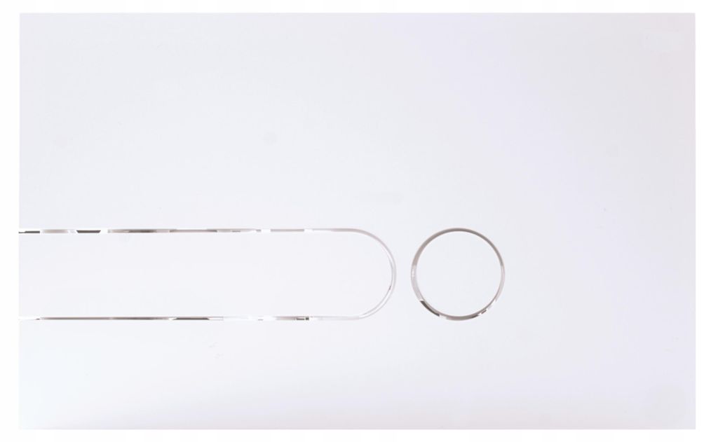 Spülknopf Für Koło Slim 2 - Weiß - 240 X 150 X 6 Mm - Mechanisches Spülungssystem - Unterputz Spülkasten