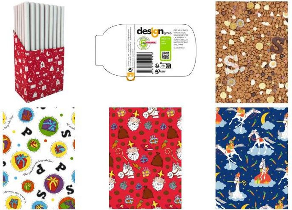 Hoomark Sinterklaas-Papier 200 x 70 pro lose Rolle