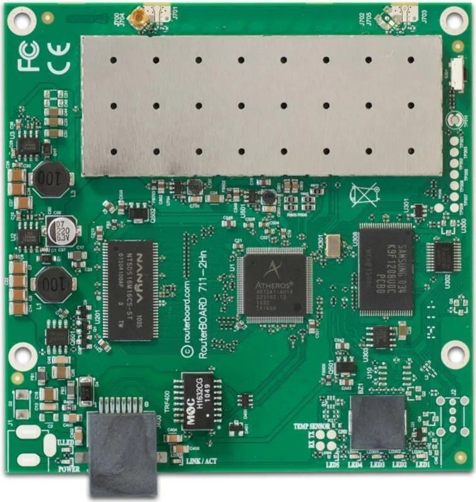 Potenza Wireless 500mW: MikroTik RB711-2Hn RouterBOARD Atheros 400Mhz
