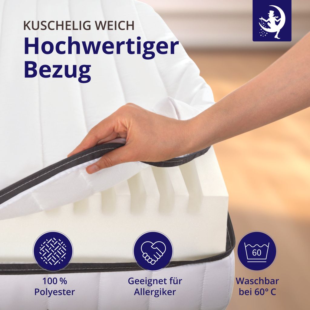 Kaltschaummatratze - 70 x 200 cm - 15 cm - H2 H3 - 7-Zonen Produktbild 3