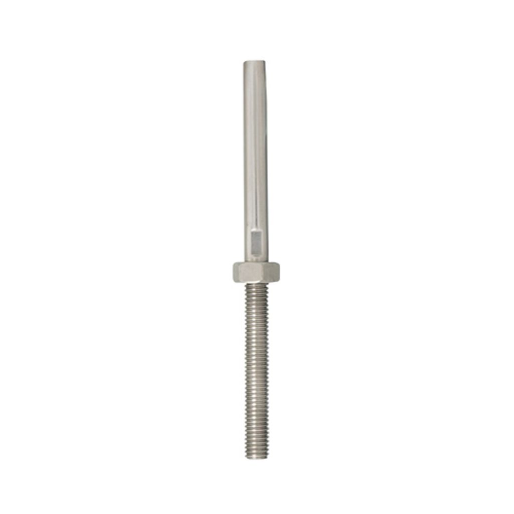 Edelstahl Gewindeterminal M16, 10mm mit Mutter rechts AISI316/A4