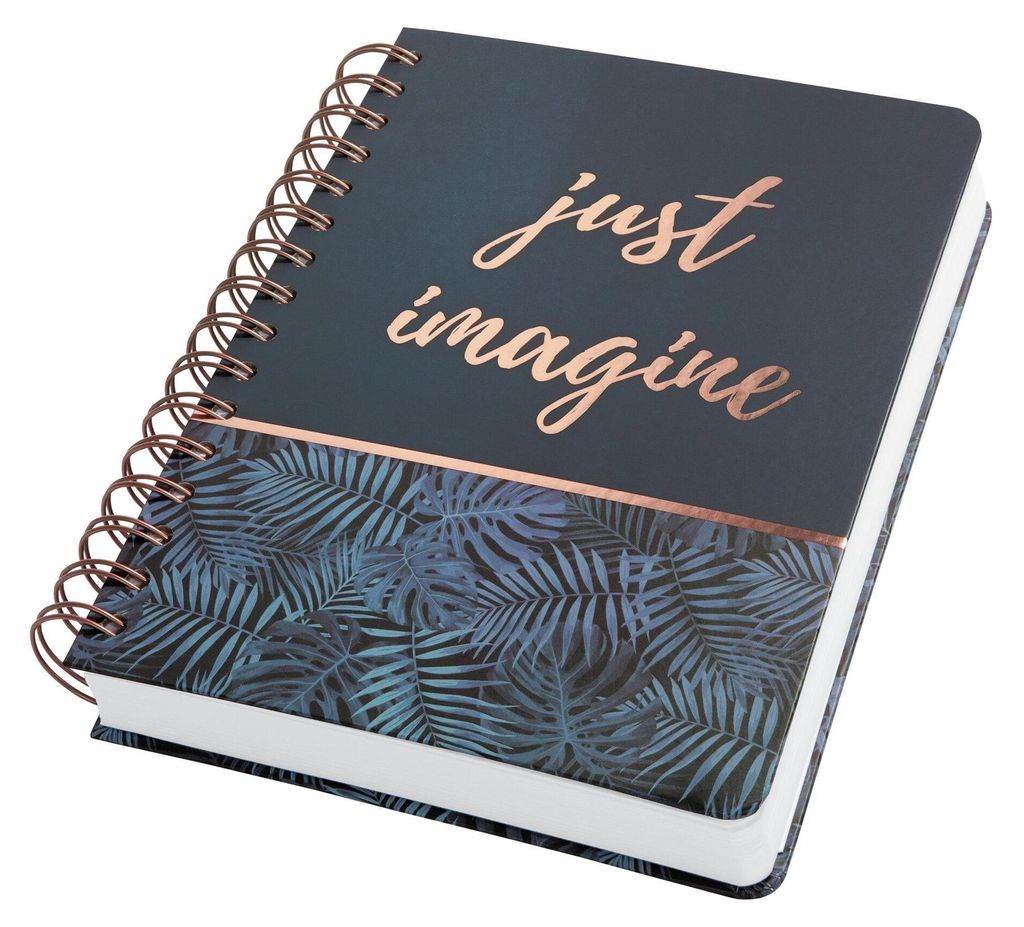 SIGEL JN603 Spiral-Notizbuch Jolie , Hardcover, ca. A5, dotted, schwarz/blau, 240 S.