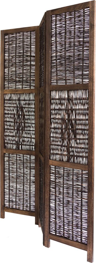 Homestyle4u 1247, Paravent Raumteiler 3 teilig, Holz Weide Produktbild 3