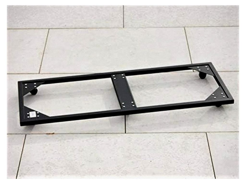 Pflanzenroller für Pflanztröge, schwarz 112x42x7 cm - passend für Kübel