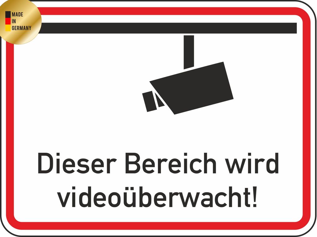 Schild Videoüberwachung | 315x420mm| Alu Produktbild 