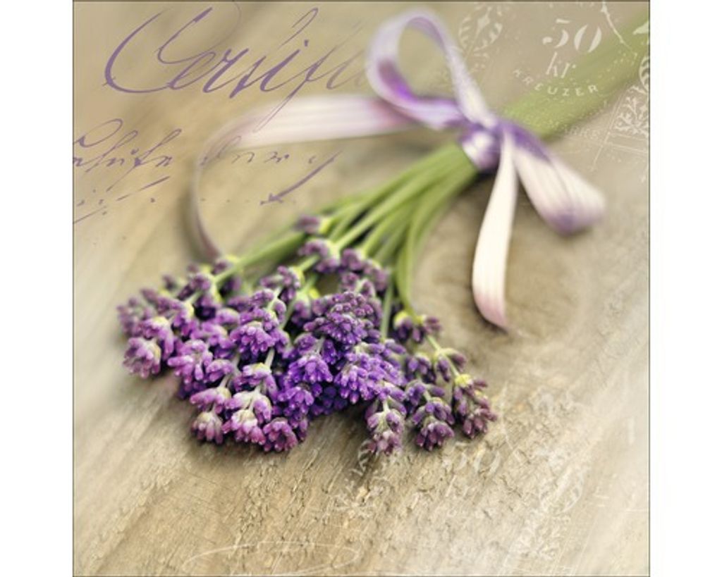 Glasbild Lovely Lavender II 30x30 cm