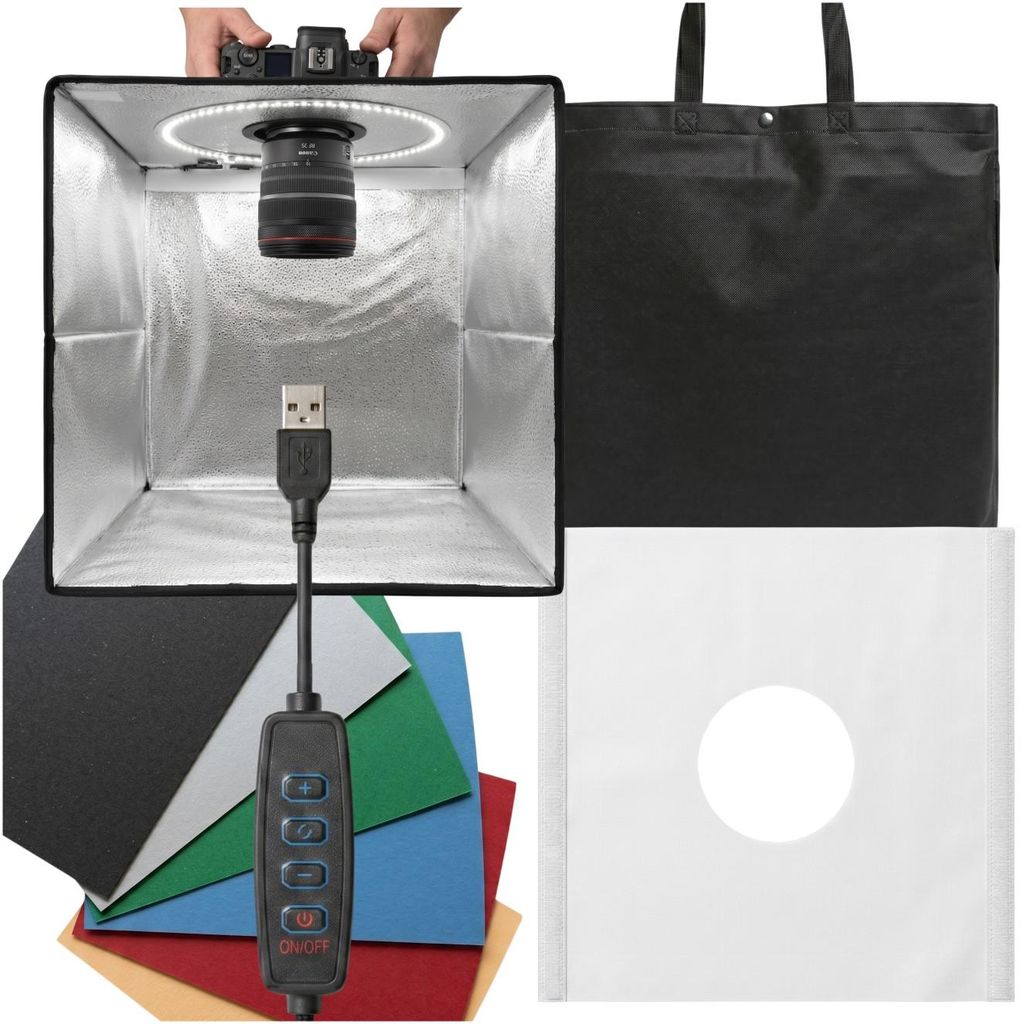 Namiot bezcieniowy LED 40 cm studio foto do zdjęć Zdjęcie produktu 