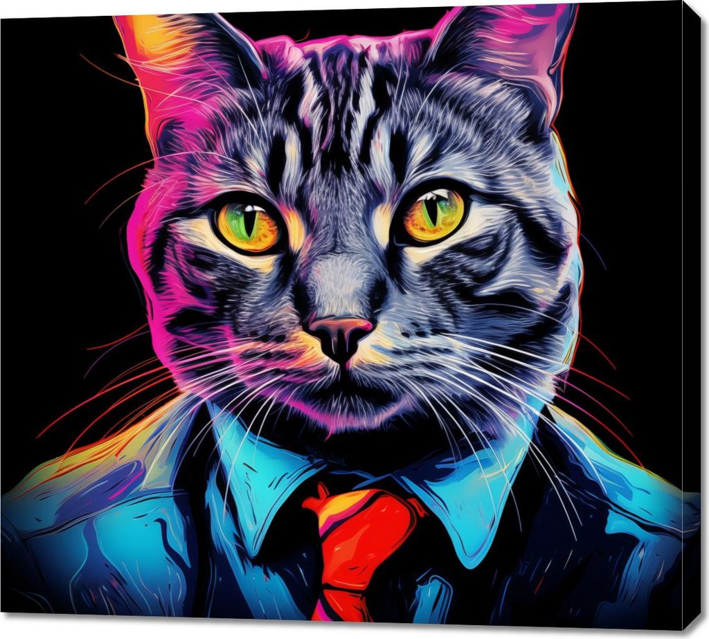 Bild 100x90cm Bunter Bizneskot