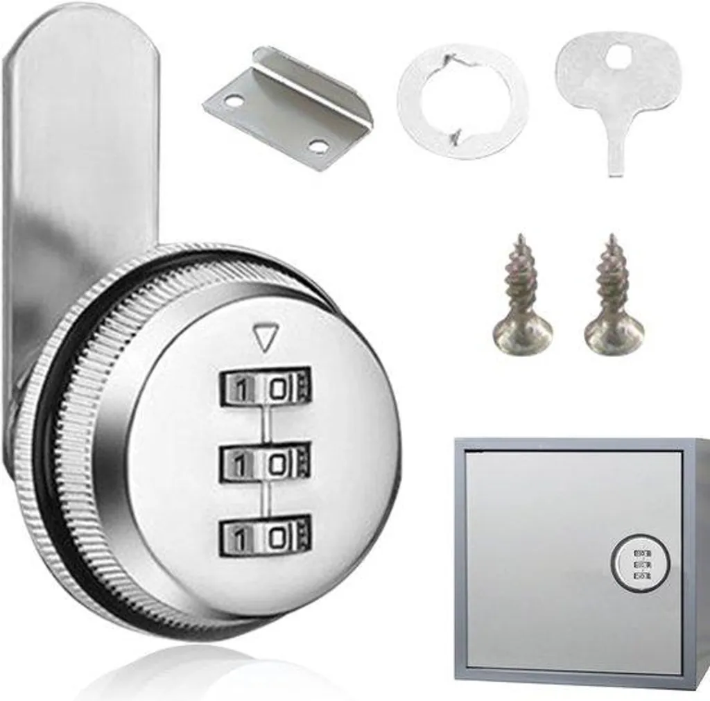 Cadenas à combinaison argenté 30 mm idéal pour coffret de sécurité
