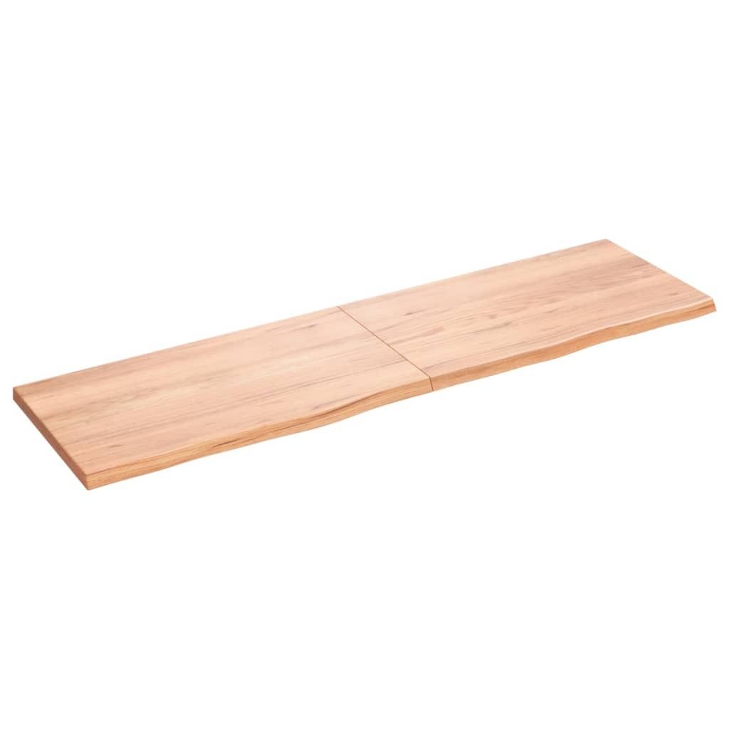 Hochwertige Waschtischplatte Hellbraun 180x50x(2-4) cm Massivholz Behandelt, Sonstiges Küchenzubehör DE13402
