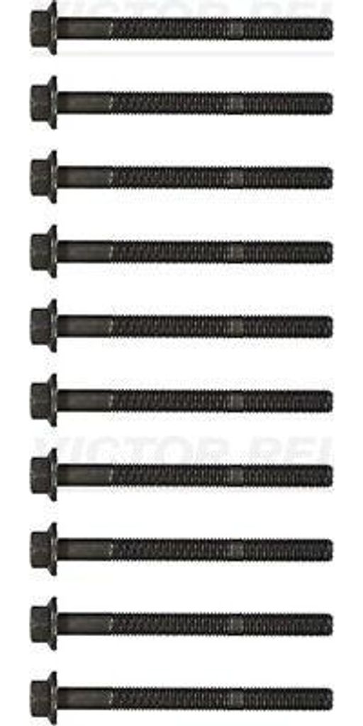 VICTOR REINZ 14-32093-01 Zylinderkopfschraubensatz OE 7696197(10x) kompatibel mit Mito, 500, Cinquecento, Doblo, Fiorino, Grande Punto, Idea, Linea...