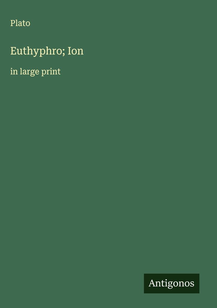 Euthyphro Ion