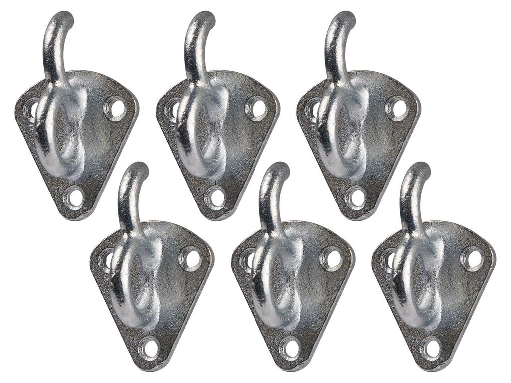 DEMA PKW Anhänger Zubehör Ladungssicherung Befestigung Ringhaken 3-Loch 6 St. Länge 55 mm