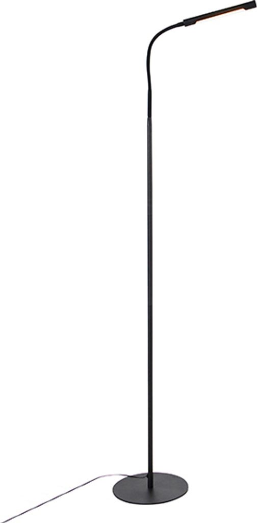 QAZQA - Design Stehleuchte I Stehlampe I Standleuchte I Lampe I Leuchte schwarz inkl. LED mit Touchdimmer - Palka Touch-funktion Dimmer I Dimmbar I...