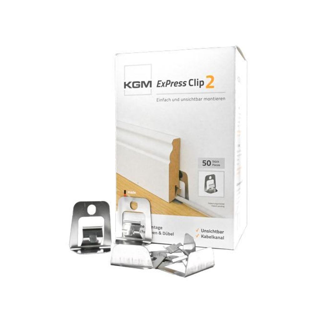 KGM Express Clip2 inkl. Schrauben und Dübel 50Stk. Produktbild 